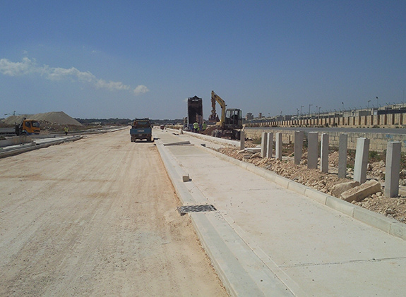 Roads in Hal-Far Industrial Estate